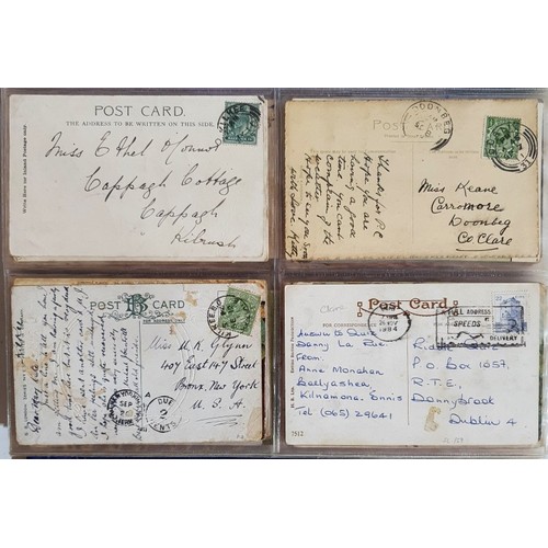 45 - Irish Postmarks: Postcards with postmarks from the following Counties: Carlow, Cavan, Clare, Cork, D... 