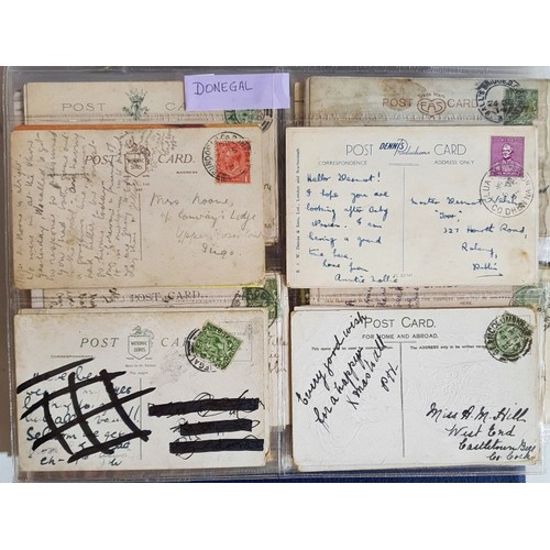 45 - Irish Postmarks: Postcards with postmarks from the following Counties: Carlow, Cavan, Clare, Cork, D... 