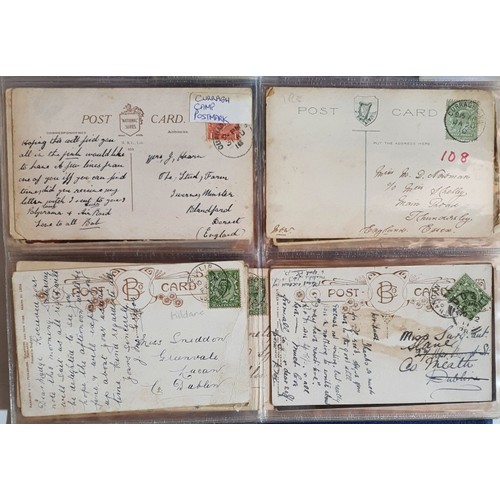 45 - Irish Postmarks: Postcards with postmarks from the following Counties: Carlow, Cavan, Clare, Cork, D... 