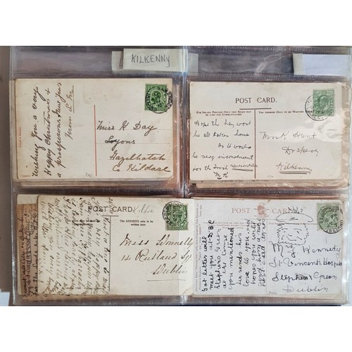 45 - Irish Postmarks: Postcards with postmarks from the following Counties: Carlow, Cavan, Clare, Cork, D... 