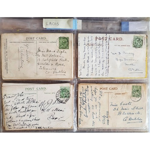 45 - Irish Postmarks: Postcards with postmarks from the following Counties: Carlow, Cavan, Clare, Cork, D... 
