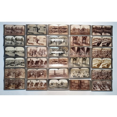 51 - Stereoscope Cards: Leinster Lanscapes. Westmeath- 5; Kilkenny-6; Offaly- 3; Wicklow -12; Louth- 8; M... 