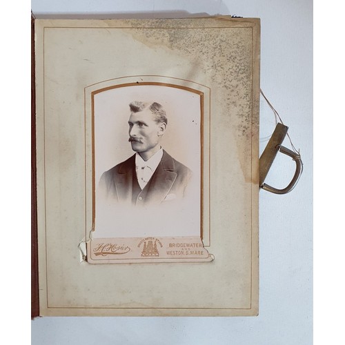 54 - Photo album c 1900. Containing c 38 photographs. Possibly of the family of Govett's . Pages loose, b... 