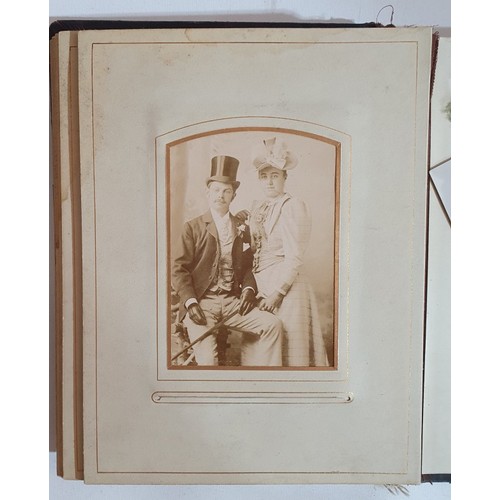 54 - Photo album c 1900. Containing c 38 photographs. Possibly of the family of Govett's . Pages loose, b... 