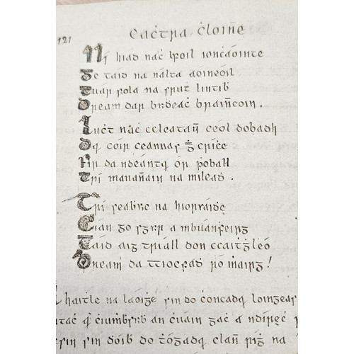 An Important Irish Manuscript Book, ‘Irish tales collected from the ...