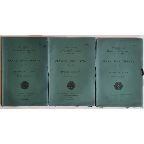 2 - Clare Island Survey- Marine Ecology 1915. 3 illustrated copies