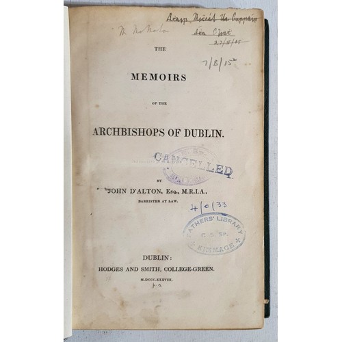 16 - John Dalton History of the County of Dublin, Dublin 1838. Ex libris