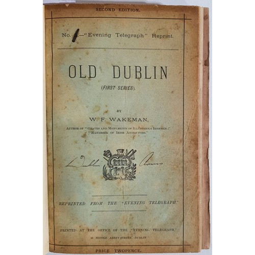 26 - Dublin Telegraph Reprints. 1887/1890. Complete set of 9 journals published in one volume. Articles b... 