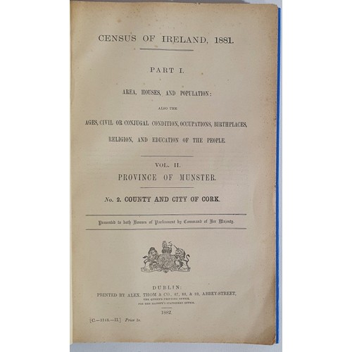 4 - Census Of Ireland 1881 For The County and City Of Cork