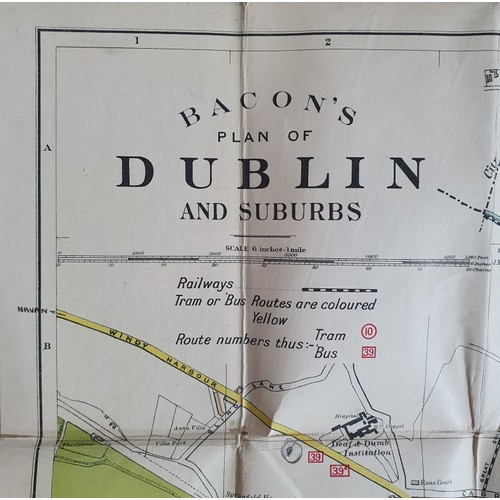 12 - Bacon's Large Scale Plan Of Dublin. 