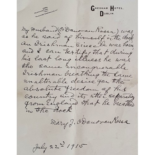 47 - Diarmuid 0'Donnabhain Rossa. Souvenir of the funeral at Glasnevin Cemetery of Cork patriot 0'Donnaba... 