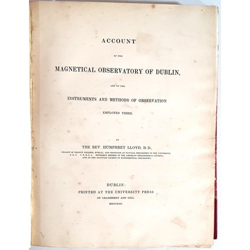 30 - H. Lloyd. Account of The Magnetic Observatory of Dublin. 1842 bound with H. Lloyd. Notes on The Mete... 