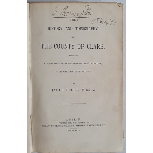 3 - James Frost - The History and Topography of Co Clare from the earliest times to the beginning of the... 