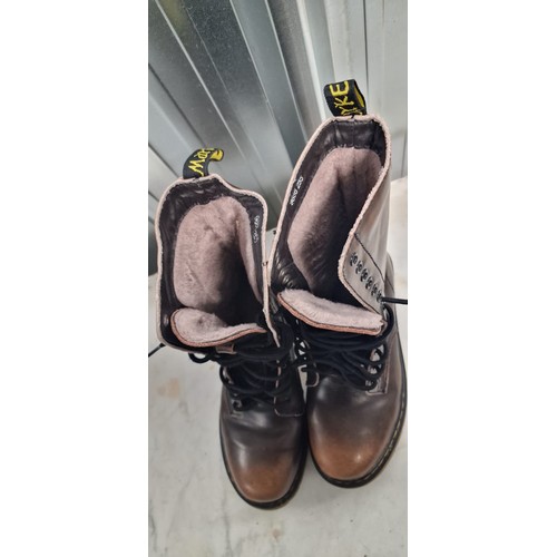 24 - Matamata brown lined boots as new uk size 5-6