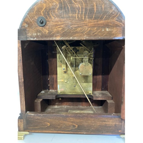 43 - Mahogany cased mantle clock with Jurghans movement 15 inches high

Collection only, within 10 days o... 