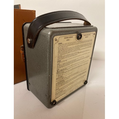 52 - Automoblila tools, a bakelite cased Avo meter in a leather carry case 8 inches x 5 inches x 9 inches... 