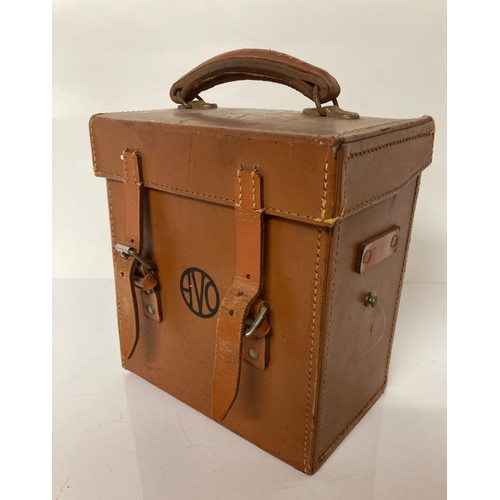 52 - Automoblila tools, a bakelite cased Avo meter in a leather carry case 8 inches x 5 inches x 9 inches... 