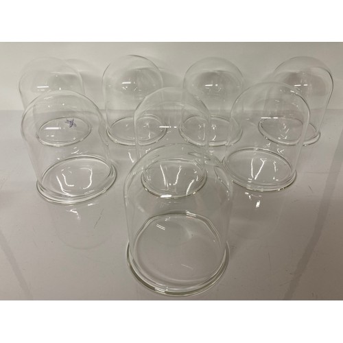 54 - Glass dome lamp shades, 16 industrial glass domes / lamp shades 5 inches in diameter x 5.5 inches de... 