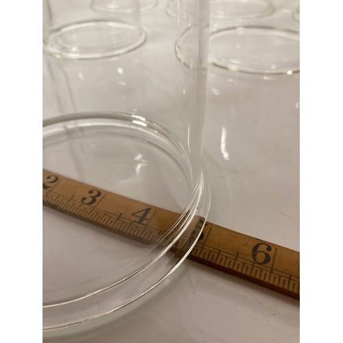 54 - Glass dome lamp shades, 16 industrial glass domes / lamp shades 5 inches in diameter x 5.5 inches de... 