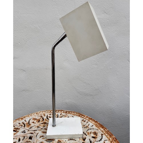 19 - Mid Century furniture, a rectangular design table lamp 53 cm high and based on a shared rectangle of... 