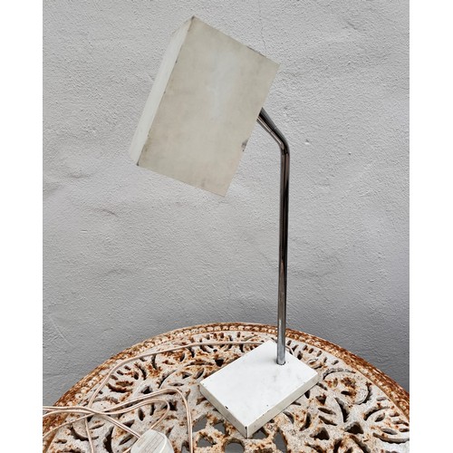 19 - Mid Century furniture, a rectangular design table lamp 53 cm high and based on a shared rectangle of... 