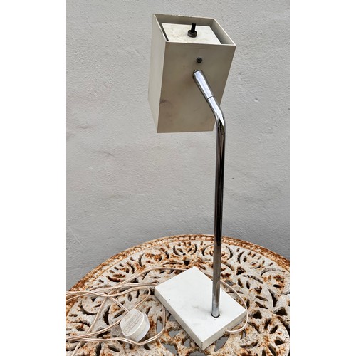 19 - Mid Century furniture, a rectangular design table lamp 53 cm high and based on a shared rectangle of... 