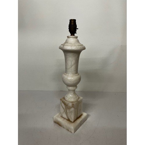 34 - White marble table lamp base 18 inches high

This lot is available for in-house shipping