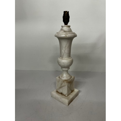 34 - White marble table lamp base 18 inches high

This lot is available for in-house shipping