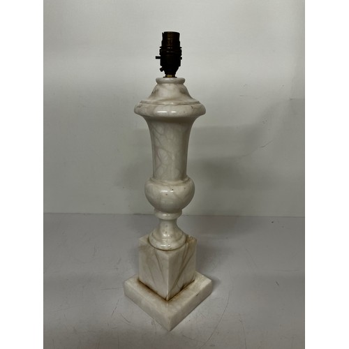 34 - White marble table lamp base 18 inches high

This lot is available for in-house shipping