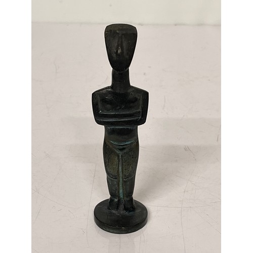 377 - Mid century sculpture, cast bronze of a standing figure with his arms folded. 14.5 cm high

This lot... 