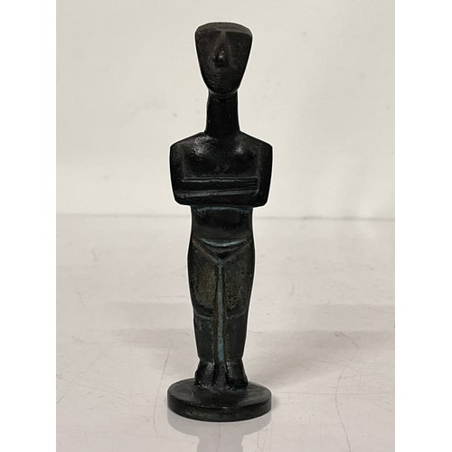 377 - Mid century sculpture, cast bronze of a standing figure with his arms folded. 14.5 cm high

This lot... 