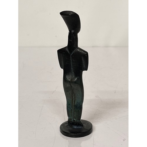 377 - Mid century sculpture, cast bronze of a standing figure with his arms folded. 14.5 cm high

This lot... 