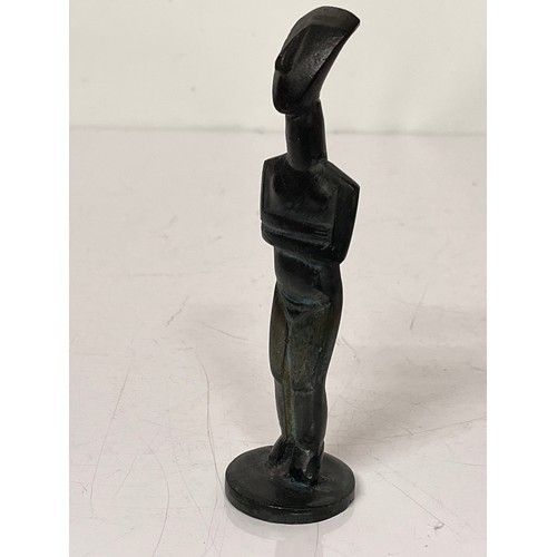 377 - Mid century sculpture, cast bronze of a standing figure with his arms folded. 14.5 cm high

This lot... 