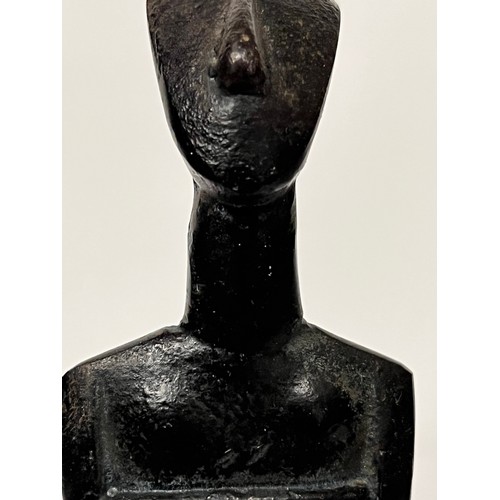 377 - Mid century sculpture, cast bronze of a standing figure with his arms folded. 14.5 cm high

This lot... 