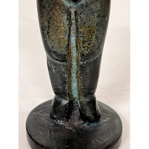 377 - Mid century sculpture, cast bronze of a standing figure with his arms folded. 14.5 cm high

This lot... 