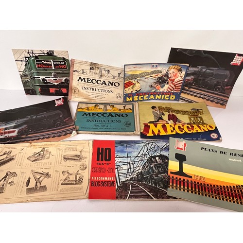 165 - Meccano, Hornby and Jouef toy train and constructor model kit instructions and sales catalogues, 10 ... 