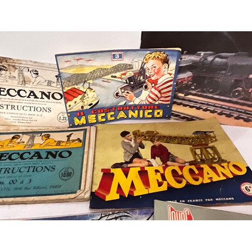 165 - Meccano, Hornby and Jouef toy train and constructor model kit instructions and sales catalogues, 10 ... 