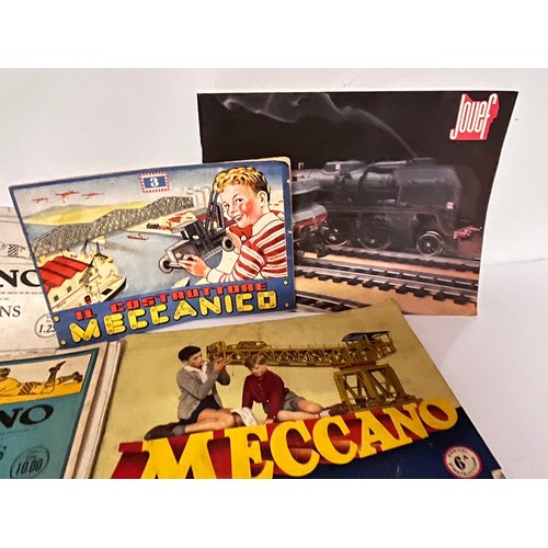 165 - Meccano, Hornby and Jouef toy train and constructor model kit instructions and sales catalogues, 10 ... 