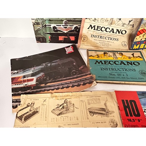 165 - Meccano, Hornby and Jouef toy train and constructor model kit instructions and sales catalogues, 10 ... 