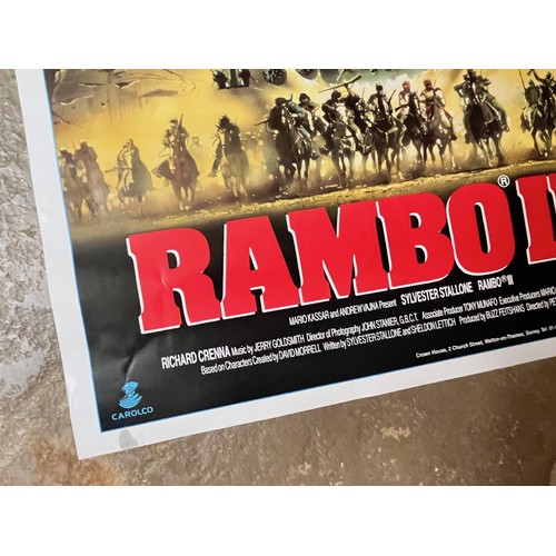 179 - Movie Poster, Rambo III, 83 cm x 59.5 cm

This lot is available for in-house shipping