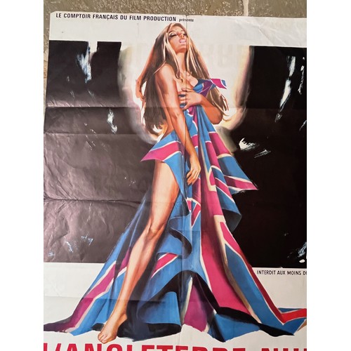 182 - Movie poster, film documentary from 1969 Naked England.  78 cm x 58 cm.

This lot is available for i... 