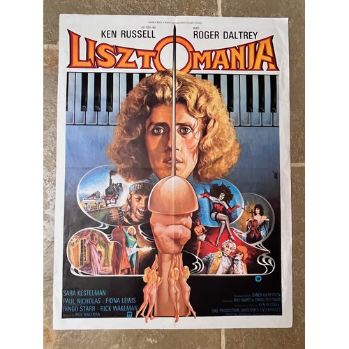 184 - 1975 Film poster, Roger Daltry in Lisztomania a movie by Ken Russell, 80 cm x 60 cm

This lot is ava... 