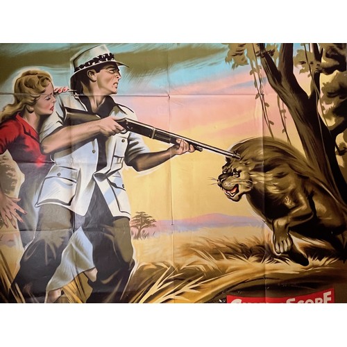 186 - Large movie poster, 1956 film Safari with Victor Mature and Janet Leigh, 157 cm x 116 cm

This lot i... 