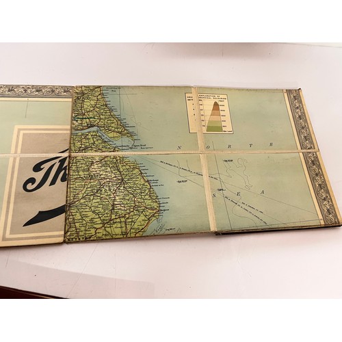 197 - Automobilia, pre-war linen backed fold out Autocar map of England and Wales and an AA Road Book of S... 