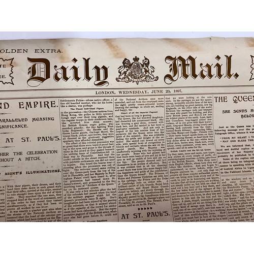 203 - Royal memorabilia, ephemera, Golden Extra 1897 edition of Daily Mail produced for Victorias Jubilee,... 