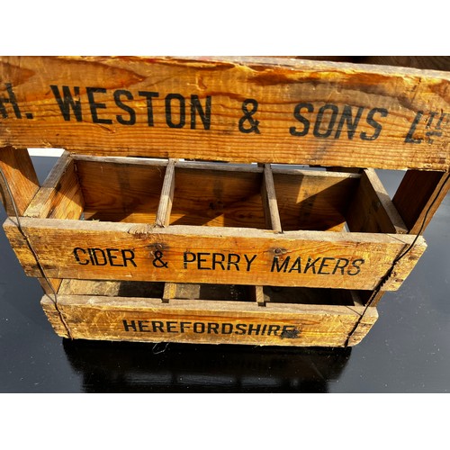 206 - Breweryania, Advertising, a wooden crate for Weston and Sons Cider and Perry makers.

This lot is av... 