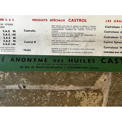 220 - Automobilia, 1950’s wall chart for Castrol Oils, 98cm x 63 cm

This lot is available for in-house sh... 