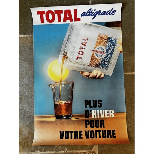 221 - Automobilia, motoring advertising ephemera, Total Oils promotional advertising poster dated 1960. 10... 