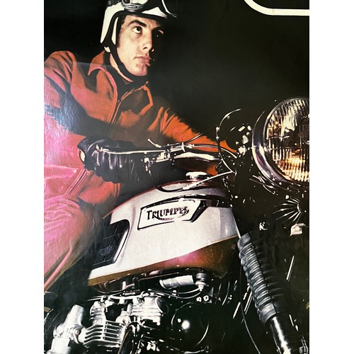 223 - Automobilia, motoring ephemera, advertising poster for Triumph motorcycles 76 cm x 51 cm.


This lot... 