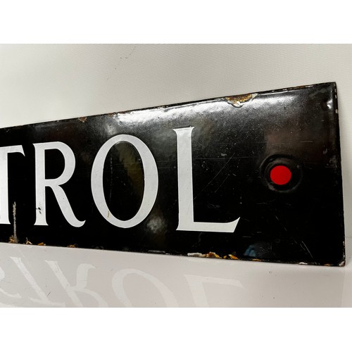 228 - Automobilia, Rare garage and oil enamel advertising sign Castrol, double sided and with a red marker... 